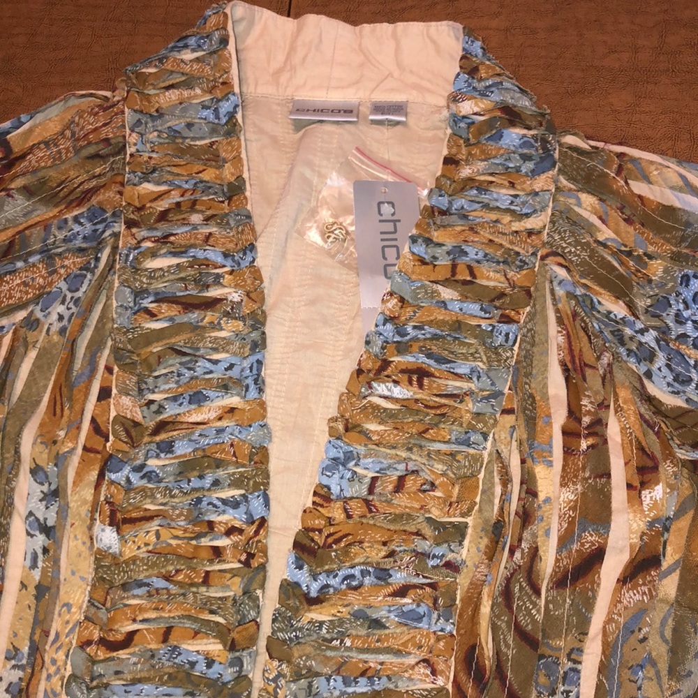 CHICO'S Animal Print Adriann Elbow Jacket Blazer 1